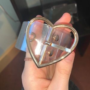 clear golden heart belt